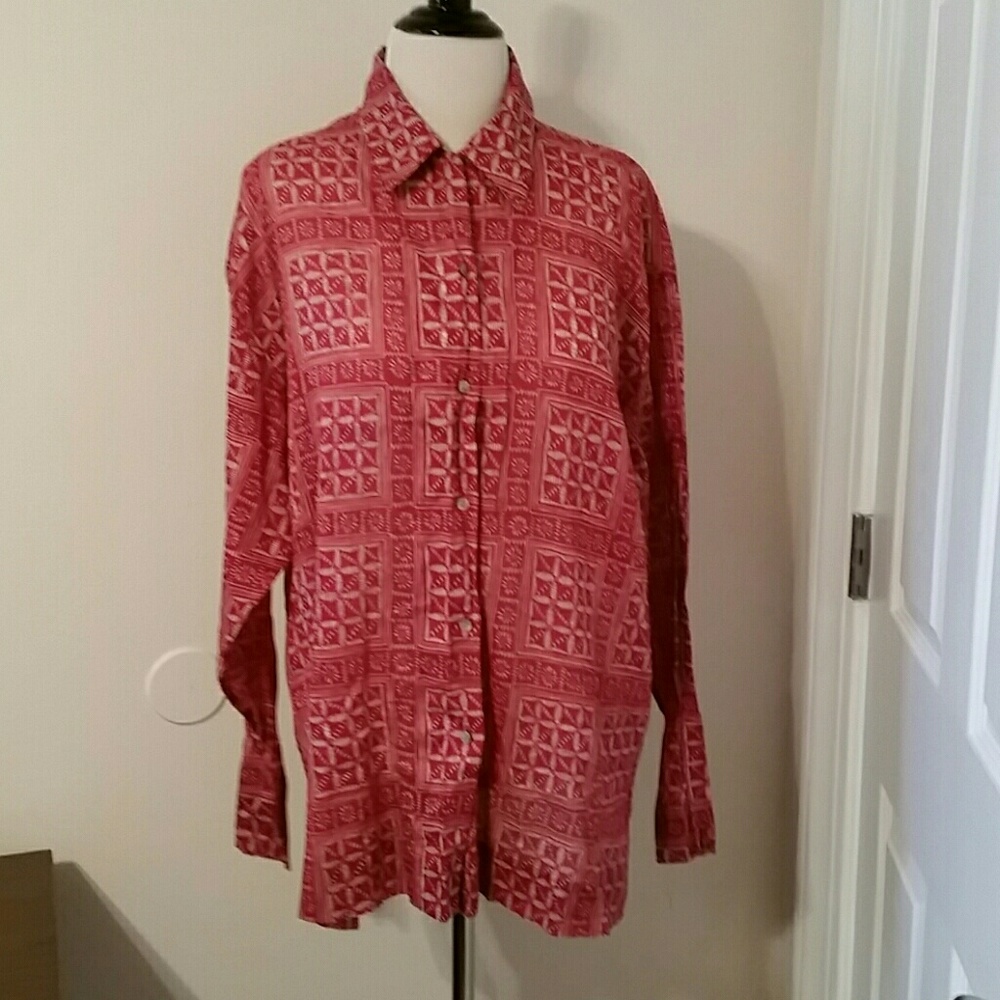 Red linen tunic